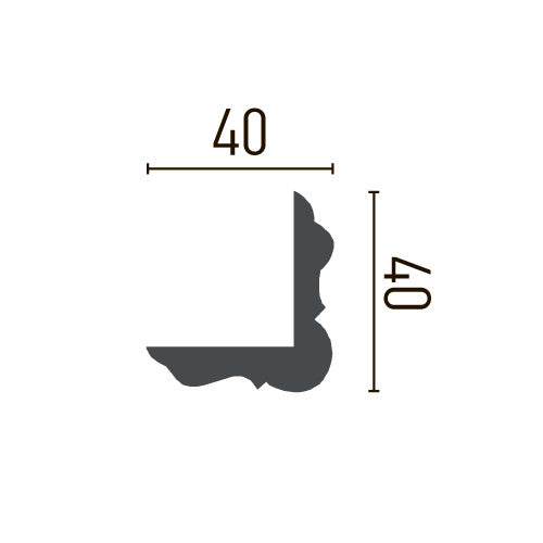 Cornisa decorativa din poliuretan P817 - 4x4x200 cm