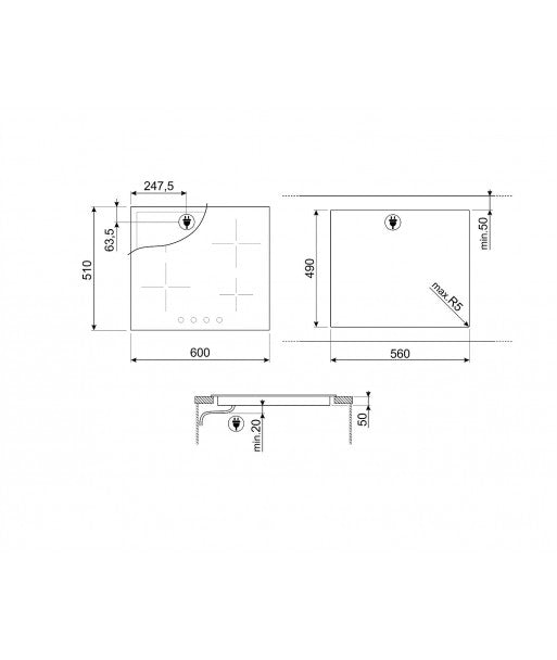 Plita Smeg SE364ETBM