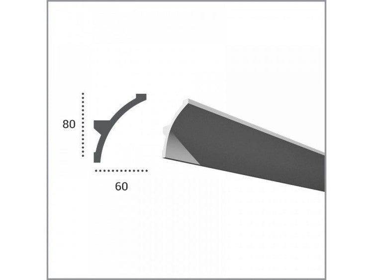 Profil pentru banda LED din poliuretan KF702 - 8x6x244 cm