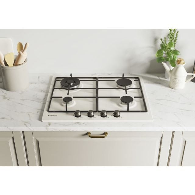 Plita incorporabila pe gaz Candy Gama Clasic cu 4 zone CHW6BR4WGTWA