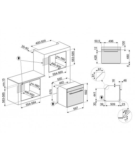 Cuptor electric incorporabil Smeg SF6102TVN